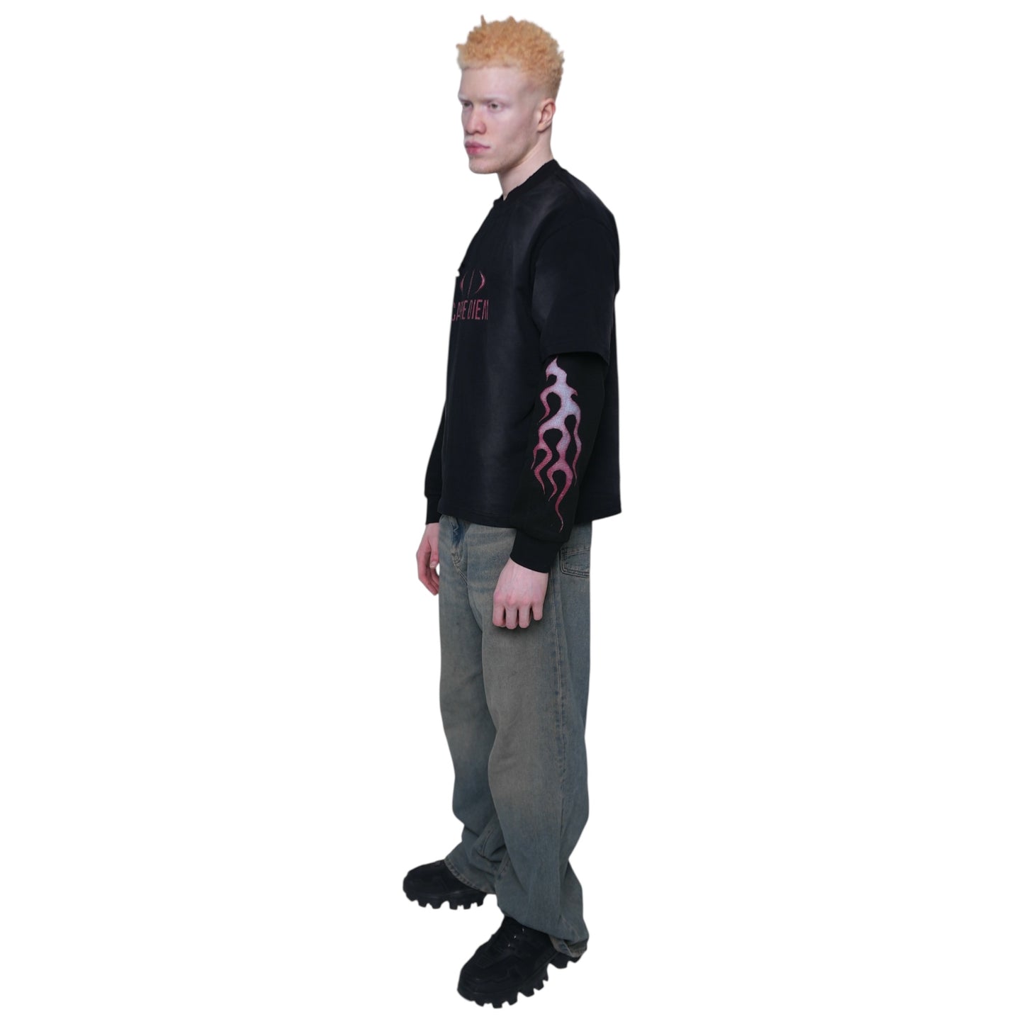 'SCORCHED LAYERS' LONG T (RED)