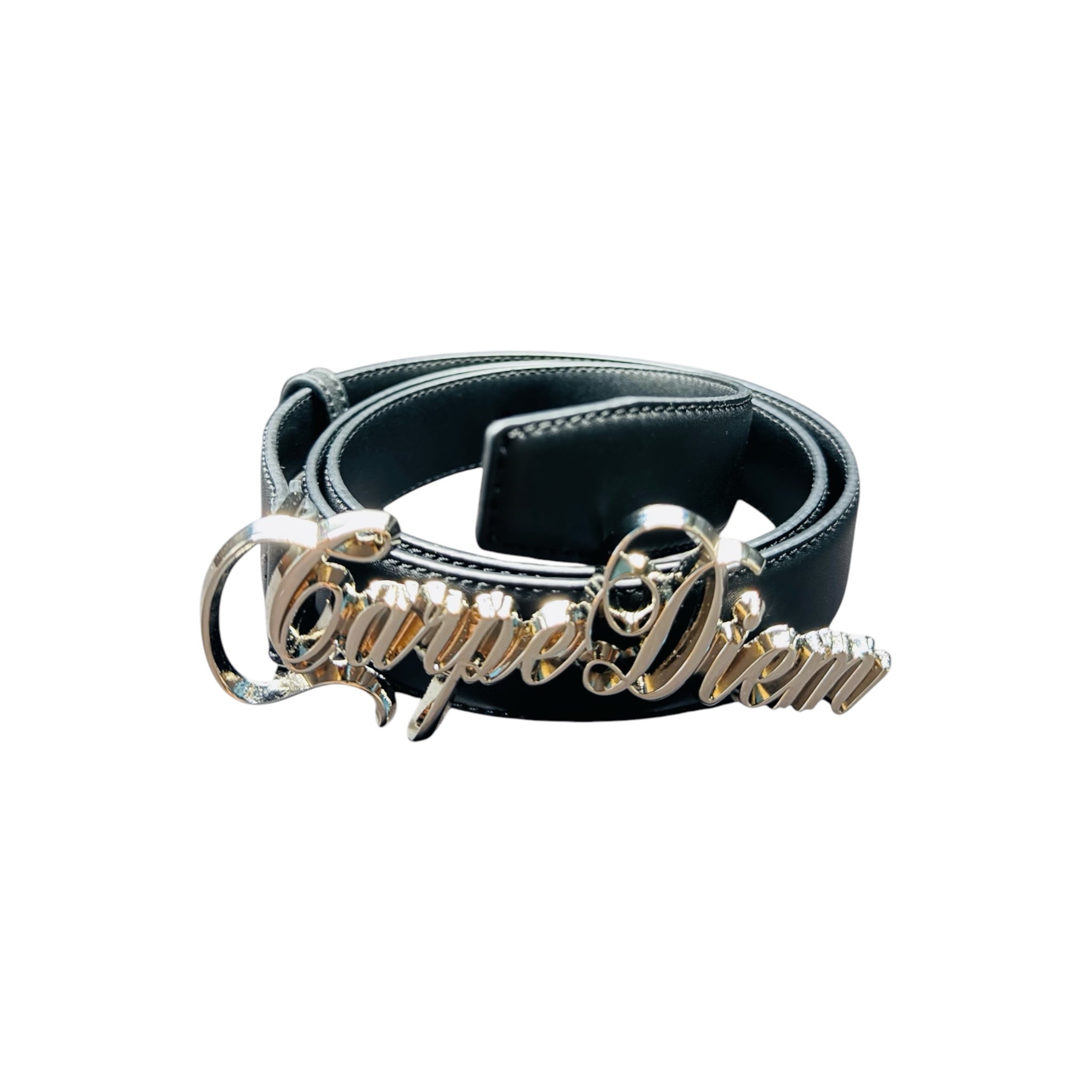 CEINTURE CARPE SCRIPT « ARGENT »